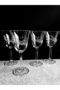 Stone Decorated Decorative Footed Glass Set – Set of 4 – Stylish & Luxurious Presentation Glasses - 2