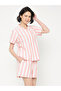 Striped Short Sleeve Cotton Shirt and Shorts Set - 4