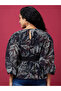 Floral Printed Balloon Sleeves V-Neck Top - 4