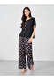 Button Front Short Sleeve Top and Pyjama Set
