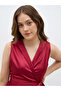 Sleeveless Pleated A-Line Wrap Midi Dress - 4