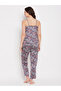 Paisley Print Satin Cami Top and Pyjama Set - 6