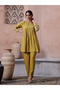 Round Neck Floral Embroidered Longline Top and Pants Co-Ords - 4