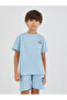 Slogan Print Short Sleeve T-Shirt and Shorts Set - 2