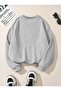 Throat Punch Printed Crew Neck Gray Sweatshirt - 2