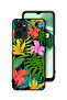 Realme C35 Protective Case Cover Pattern Tropical Flowers Leaves