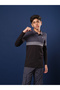 Color Block Long Sleeve Polo T-Shirt