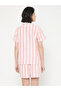 Striped Short Sleeve Cotton Shirt and Shorts Set - 2