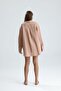 Dora Mini Shorts Skirt Loose Shirt Double Linen Summer Suit - 4