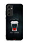 Samsung Galaxy A35 5G Protective Case Cover Low Battery Need Coffee