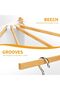 Laundry Rack,Foldable Wall Mount,Collapsible Octopus Shape,Space Saving,Solid Wooden,with 7 Hanging Rods,for Indoor Use - 6