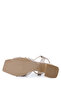 Women's Vegan Beige Heeled Shoes - 5