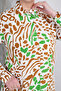 Green Brown Tunic and White Pants Set - 7