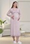Maternity Nightgown with Guipure Detail 75% Cotton, 25% Viscose - 2
