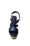 Women's Platform Heeled Cork Sole Summer Shoes - 6