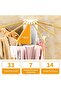 Laundry Rack,Foldable Wall Mount,Collapsible Octopus Shape,Space Saving,Solid Wooden,with 7 Hanging Rods,for Indoor Use - 4