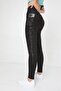Black Patterned High Waist Gathering Diving Fabric Leggings with Pockets - 2