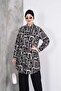 White Labyrinth Striped Tunic and Black Pants Set - 2