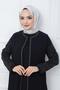 Plus Size Mother Dress with Stones Black Ss2349 - 2