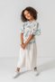 Capri Pleated Trousers Scalloped/Embroidered Blouse/Shirt Gakım