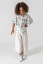 Capri Pleated Trousers Scalloped/Embroidered Blouse/Shirt Gakım - 3