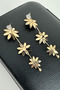 Metal Colored Pearl Detail Wind Flower Dangle Earrings(9cm) - 5