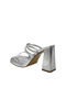 Kindep Daily Thick Heeled Platform Women's Slippers Silver - 4