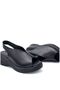 Z250 Women's Genuine Leather Sandals Black - 2