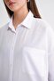 4053 Women's Single Pocket Oversize Basic Shirt White - 6
