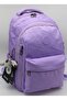 School Backpack Unisex Water Resistant Fabric School Bag 2500 Lilac - 2