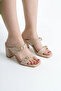 Kindep Yes Thick Heeled Double Buckle Women's Slippers Mink - 3