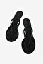 Oria Black Suede Flip Flop Heels for Women Slipper - 3