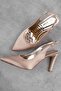 Leny Women's Open Back Pointed Toe Heeled Shoes 4075 - 4