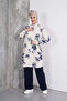 Navy Floral Print Tunic Pants Set - 2