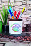 منظم سطح المكتب لحامل الأقلام من السيراميك المطبوع على شكل فيتامين البحر