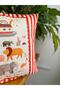 Children's Room Decorative Red Striped Suede Throw Pillow Cover - Children's Room Throw Pillow Cover - 43X43Cm - 3