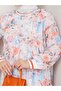 Women's Patterned Chiffon Dress - 5