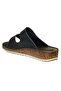 25Y Nbl04 Black Women's Genuine Leather Daily Slippers - 3