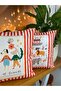 Children's Room Red Striped Double Sided Set of 2 Throw Pillow Covers - Children's Room Throw Pillow - 43X43Cm - 2