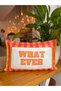 What Ever - Love Written Double Sided Striped Decorative Suede Throw Pillow Cover Set - 30X50Cm - 2