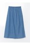 Lcw Grace Blue Women's Jean Skirt with Elastic Waist New Season - 7