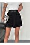 Women's Belted Leggings Pleated Mini Skirt - 6