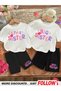 Sister Combination T-Shirt Set T-Shirt Twin Girl Child Sister Big Sister Little Sister (Single Price)