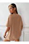 Oversize Beige "Aloha" Printed T-Shirt – Women's Relaxed Fit Summer - 2