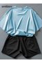 T-Shirt and Shorts Set with Great Colors and Prints. Available in Plus Sizes - 2