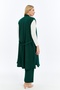 Plus Size Women's Summer Hijab Pants with Belt Anti-Sweat Pocketed Long Vest Two-Piece Mother Set - 7