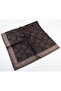 120X120 Ethnic Pattern Oversized Scarf Cotton Scarf Oversized Leaf Scarf Bitter Coffee - 2