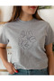 Minimal Linear “Woman and Butterfly” Printed T-Shirt – Artistic Oversize Women's Style - 2