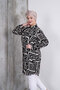 Black and White Maze Pattern Shirt Tunic - 2