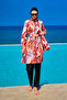 Full Covered Hijab Swimsuit with Belt Detail and Judge Collar R2515 - 4